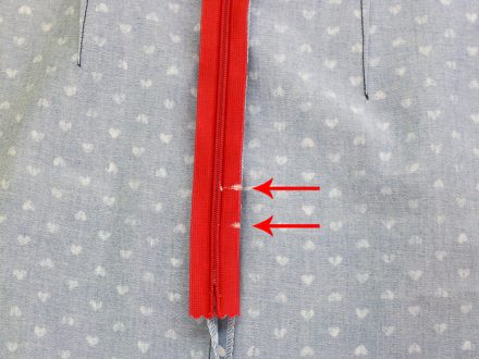 How to shorten an invisible zipper