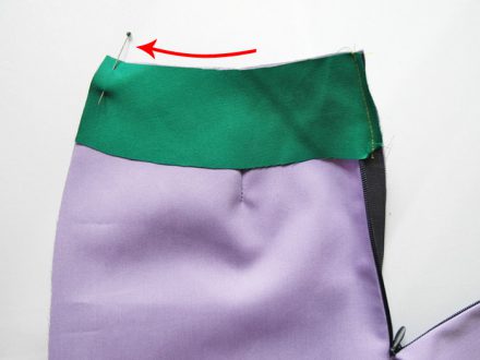 How to sew facings to a skirt waist