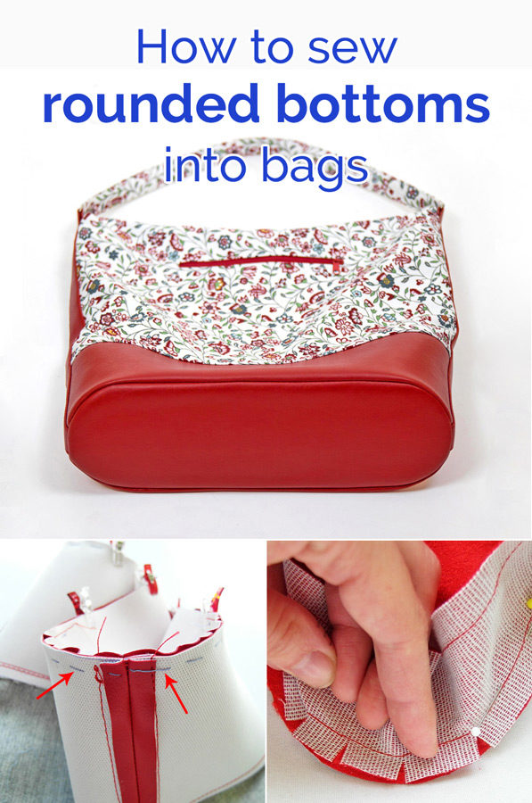 How to sew a rounded bottom into a bag
