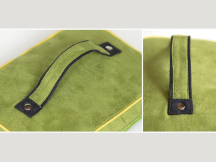 Learn how to sew double colored bag handle, bag straps